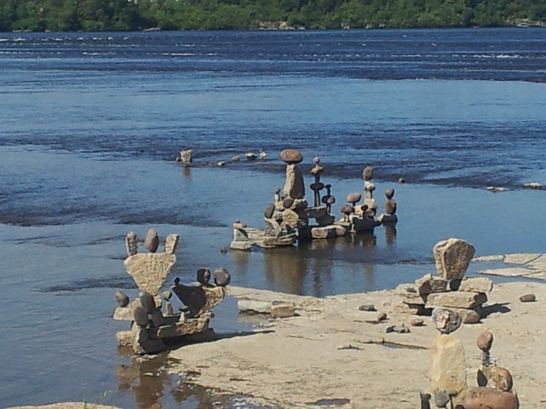 Inukshuks on the Ottawa River.